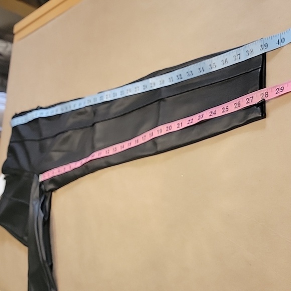 Zara Size M Black Faux Leather Leggings / Skinny Pants, NEW with Tag - Picture 7 of 15